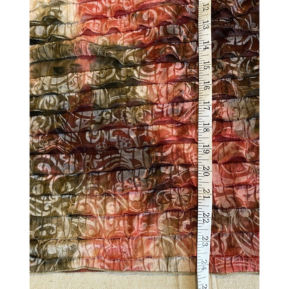 Only Nine Woman Blouse Plus Size 2X VNeck Ruffled Multicolor Boho Pullover Top - Picture 8 of 10